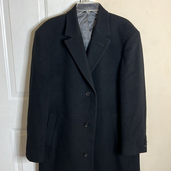 Calvin Klein Men's Wool-Blend Black Overcoat Size 44R - Picture 2 of 13